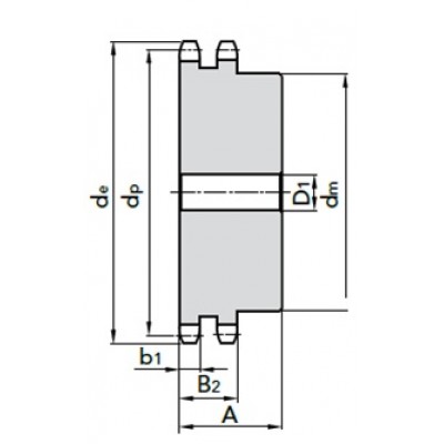 Звездочка со ступицей ПР-25,4 ASA 80 16A-2 под расточку z=21 №11208021