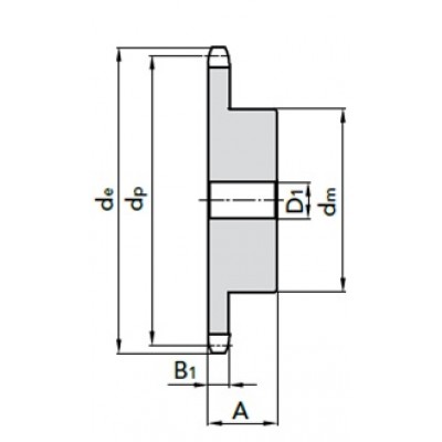 Звездочка со ступицей ПР-25,4 ASA 80 16A-1 под расточку z=24 №11108024