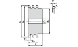 Звездочка со ступицей ПР-25,4 ASA 80 16A-3 под расточку z=12 №11308012