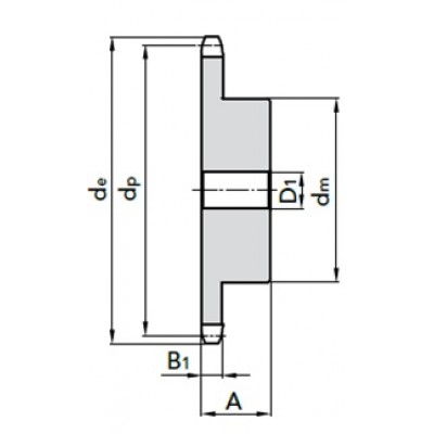 Звездочка со ступицей ПР-31,75 ASA 100 20B-1 под расточку z=13 №11110013