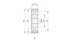 Шкив зубчатый 72 14 M-170 F под расточку, z=72