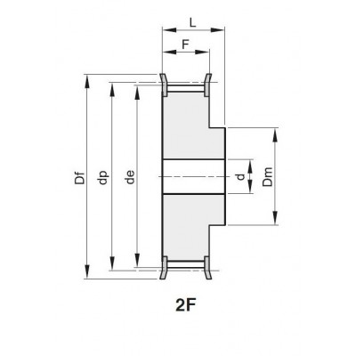 Шкив зубчатый 20 3M-15 F под расточку, z=20