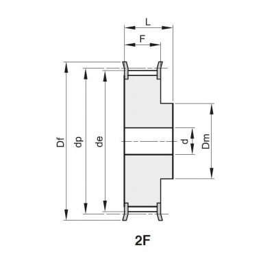 Шкив зубчатый 16 5M-25 F под расточку, z=16