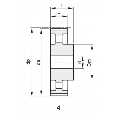 Шкив зубчатый 120 H150 под расточку, z=120