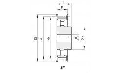 Шкив зубчатый 45 H150 F под расточку, z=45