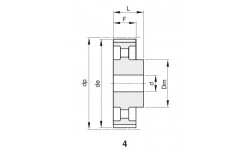 Шкив зубчатый 57 L050 под расточку, z=57