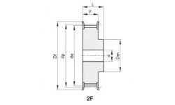 Шкив зубчатый 28 MXL025 F под расточку, z=28