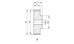 Шкив зубчатый 27 AT5 44 с метрическим шагом, z=44