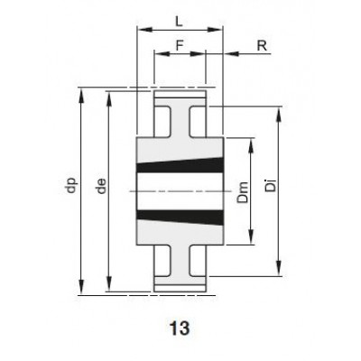 Шкив зубчатый PC 14M-20 64 3020, z=64