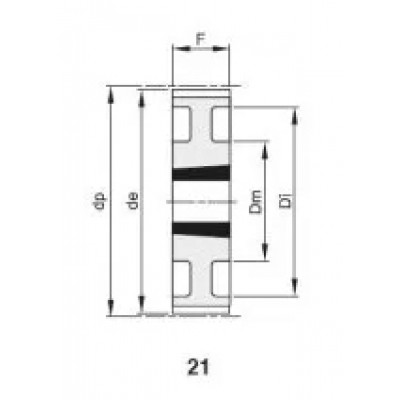 Шкив зубчатый PC 14M-37 80 3020, z=80