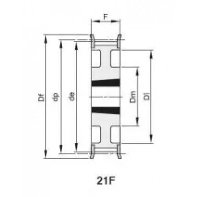 Шкив зубчатый PC 14M-37 56 3020, z=56