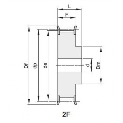 Шкив зубчатый PC 14M-68 38, z=38