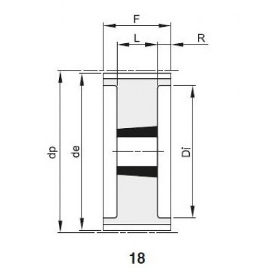 Шкив зубчатый PC 8M-62 75 3020, z=75