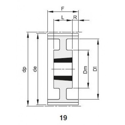 Шкив зубчатый PC 8M-62 112 3020, z=112