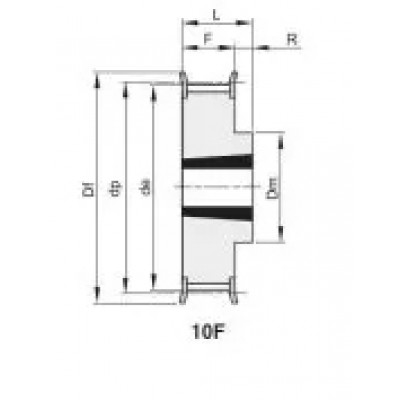 Шкив зубчатый TL 48 5M-15 F под втулку 1210, z=48