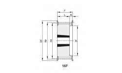 Шкив зубчатый TL 22 H150 F под втулку 1210, z=22