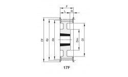 Шкив зубчатый TL 36 H100 F под втулку 1610, z=36