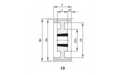 Шкив зубчатый TL 60 L100 под втулку 1610, z=60