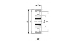 Шкив зубчатый TL 72 L100 под втулку 2012, z=72