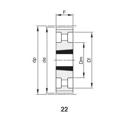 Шкив зубчатый TL 120 L100 под втулку 2012, z=120