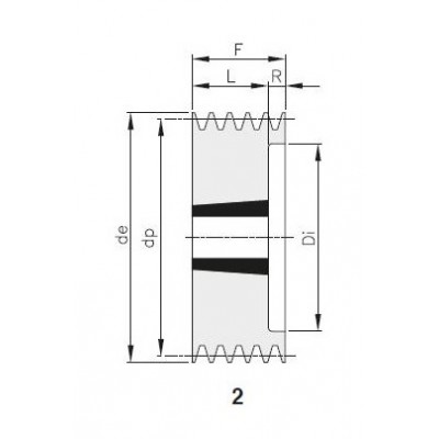 Шкив клиновой SPB 118x3 1610 под втулку 1610