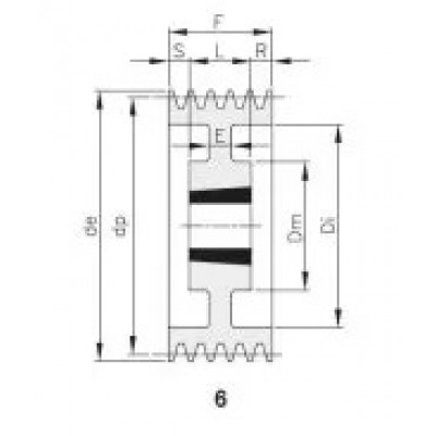 Шкив клиновой SPB 280x8 3535 под втулку 3535