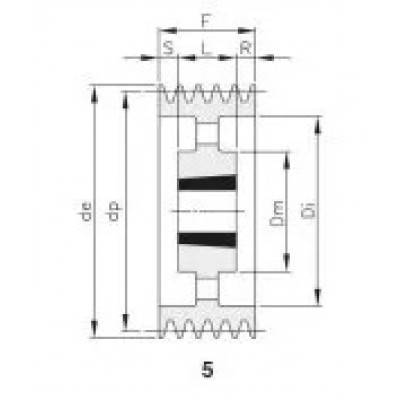 Шкив клиновой SPC 560х10 5050 под втулку 5050