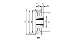 Шкив зубчатый TL 48 L050 F под втулку 1610, z=48