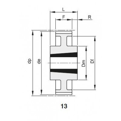 Шкив зубчатый TL 60 L050 под втулку 1610, z=60