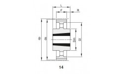 Шкив зубчатый TL 96 L075 под втулку 2012, z=96