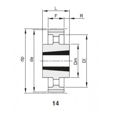 Шкив зубчатый TL 120 L075 под втулку 2012, z=120