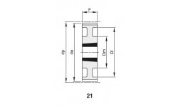 Шкив зубчатый TL 60 L075 под втулку 1610, z=60