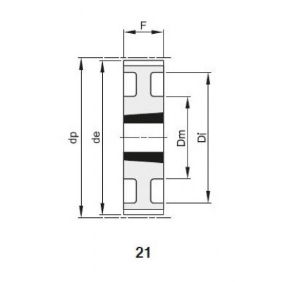 Шкив зубчатый TL 60 L075 под втулку 1610, z=60