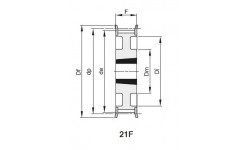 Шкив зубчатый TL 48 L075 F под втулку 1610, z=48