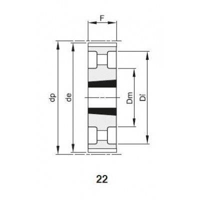 Шкив зубчатый TL 72 L075 под втулку 1610, z=72